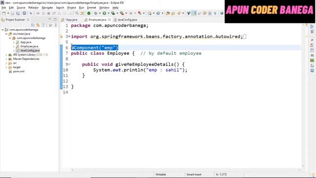 Spring Framework tutorial | Java Configuration | using @Configuration and @Bean annotation | LEC 18