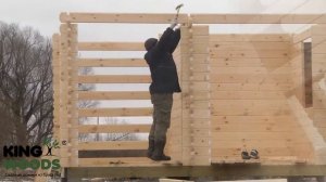 Сборка строений из мини бруса компанией KINGWOODS