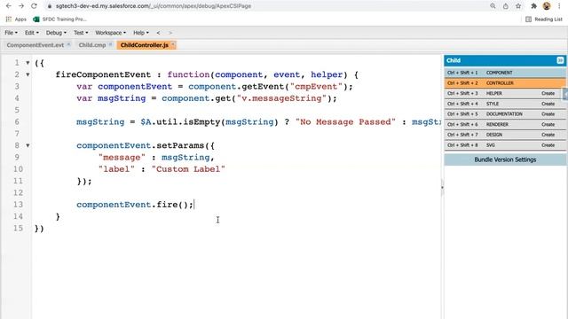 25 Component Event | Message Passing | Lightning Aura Component Development | Salesforce Developmen