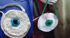 Сумочка крючком из шнура. Отвечаю на вопросы..mp4