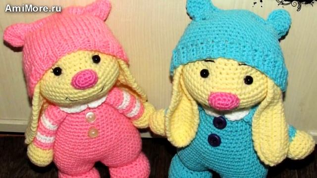 Амигуруми: схема Заек Малышей. Игрушки вязаные крючком - Free crochet patterns.