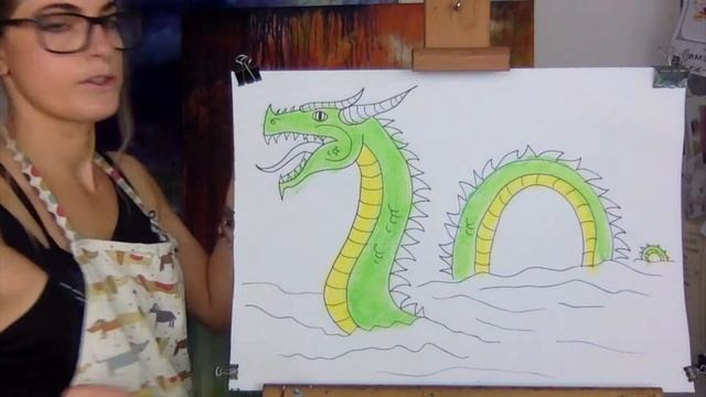 Learn how to draw A SEA SERPENT: STEP BY STEP GUIDE! (Age 5 +) смотреть онлайн