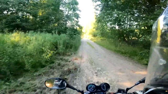 POV Riding Yamaha YBR 125 through Russian forest all day смотреть онлайн