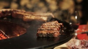 Круглые мангалы-очаги AHOS с диском для жарки. Барбекю, гриль, шашлык на мангале АХОС