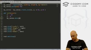 Move Canvas Shapes With Arrow Keys - Python Tkinter GUI Tutorial 69