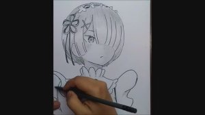 【 SpeedPaint 】Re Zero kara Hajimeru Isekai Seikatsu Рам ラム Раму \\ Как нарисовать Рам
