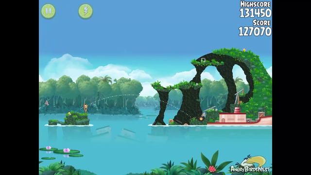 Angry Birds Rio Star Bonus #2 Treasure Hunt 3 Star Walkthrough mp4 смотреть онлайн