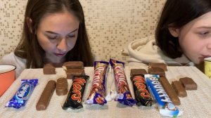 МУКБАНГ?ШОКОЛАДНЫЕ БАТОНЧИКИ(SNICKERS,TWIX, BOUNTY,MARS,NUTS,PICNIC,KITKATMILKY WAY,NESGUIK