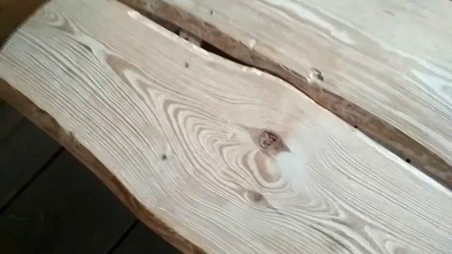 Очень простая Скамья из необрезной доски. \ Very simple Bench from not cut board.
