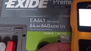 Тест аккумулятора Exide Premium 64 Ач