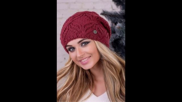 Модные вязаные женские Шапки на Осень - Зиму 2023-2024года. смотреть онлайн