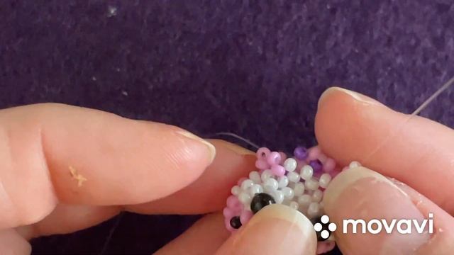 Вторая часть видео.Ушастик амигуруми из бисера#рекомендации #амигурумиизбисера #амигуруми #amigurum
