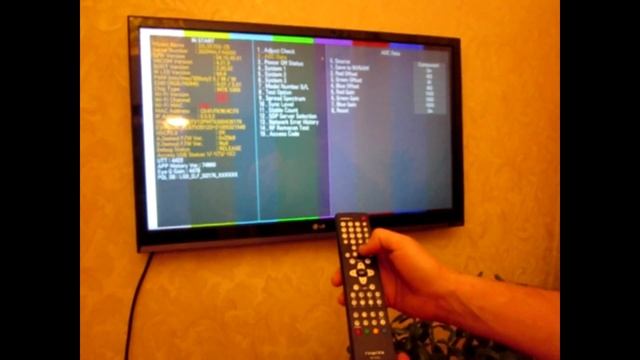 LG service menu remote / Сервисный пульт LG. Сервисное меню.