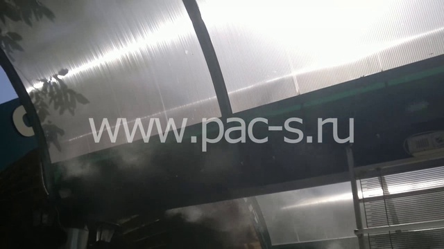 Искусственный туман. Охлаждение открытой площадки летнего  ресторана 