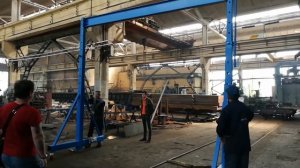 Кран козловой ручной телескопический