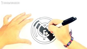 How to draw a Real Madrid Logo | Real Madrid Shield Draw Tutorial