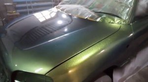 Покраска авто хамелеон Золотая зелень