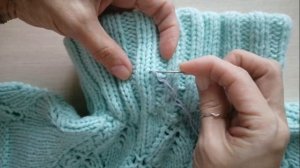 Красивая манишка спицами/ Что пришлось исправить