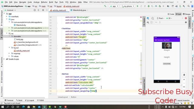 How to create BMI Calculator App in Android Studio in Bangla 2021 смотреть онлайн