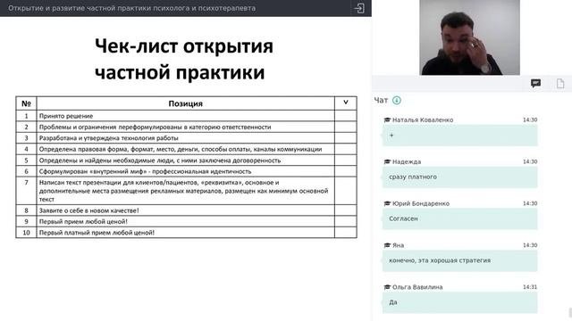 Открытие и развитие частной практики психолога и психотерапевта