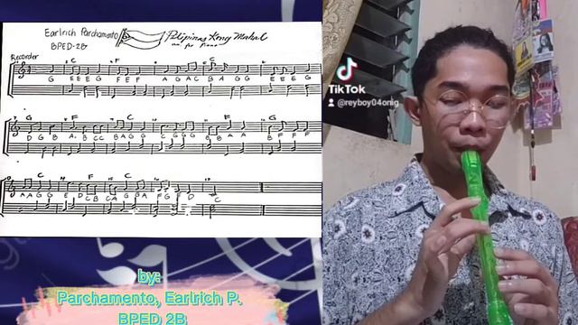 Pilipinas kong Mahal Folk Song Recorder Cover by Earlrich P. Parchamento смотреть онлайн