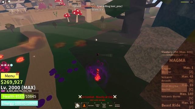 『Best Magma + Electro Claw Combo』Bounty Hunt l Roblox | Blox fruits update 15 | 25M