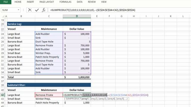 Excel Trick: SumProduct & Double Minus ("--") смотреть онлайн