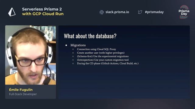Serverless Prisma 2 with GCP Cloud Run - Émile Fugulin @ Prisma Day 2020 смотреть онлайн