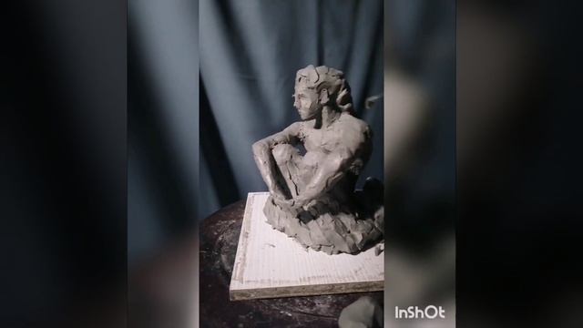 Начало работы над скульптурой. Этапы создания скульптуры. Лепка в пластилине.