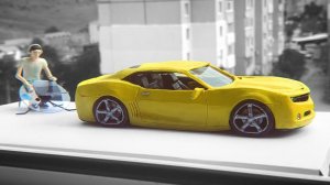 Машина растаяла под палящим солнцем, Chevrolet Camaro из ПЛАСТИЛИНА, краш тест