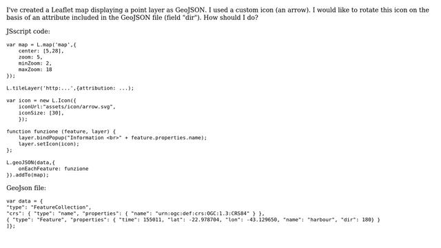 GIS: Rotate Point Markers GeoJSON Leaflet смотреть онлайн