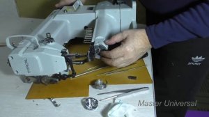 Как снять челнок с промышленной швейной машины Typical GC 2605. Ч.4. Видео №781.