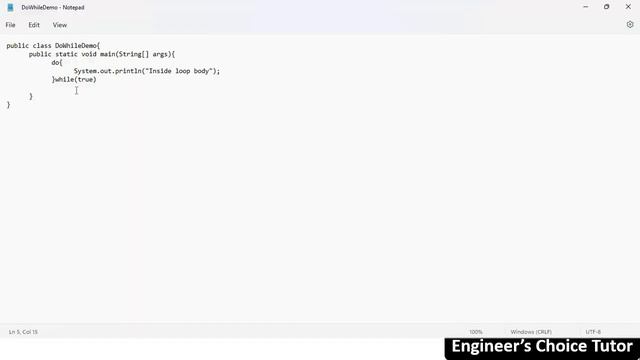 do while loop in Java | Java Programming Language | Java
