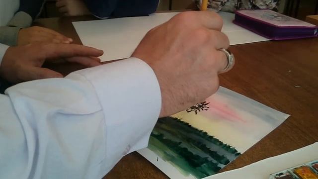 Художник Эзирханов Ханпаша Мастер-Класс по Живописи. пишет картину "одинокое дерево " смотреть онлайн