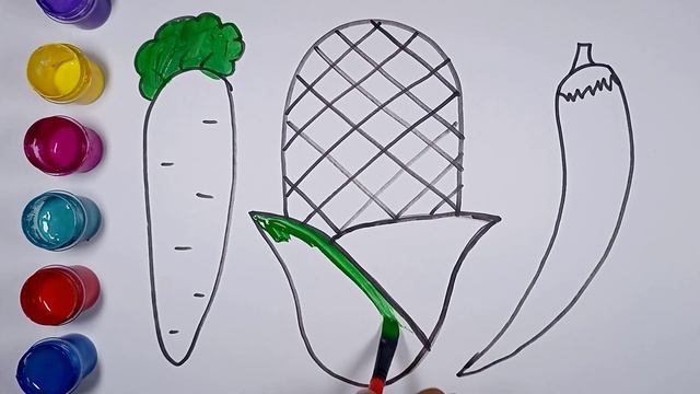 Bolalar uchun sabzavotlarni rasm chizish /Drawing vigetables for kids/ Рисуем овощи для детей смотреть онлайн