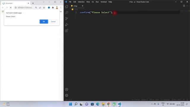 Confirm Box | JavaScript Tutorial | Lecture 14