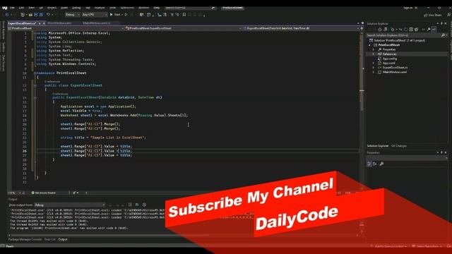 Export ExcelSheet Tutorial ||WPF||C#||