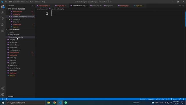CTEC 227: Part 8 - Creating a Template Part in Your WordPress Theme смотреть онлайн