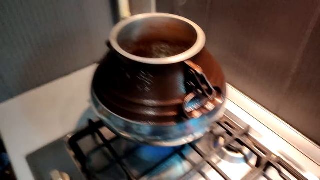 Афганский казан, готовим плов.