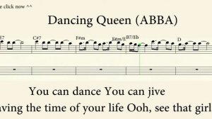 dancing queen ABBA karaoke with chord.