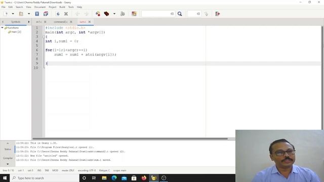 C Programming - command line arguments program2