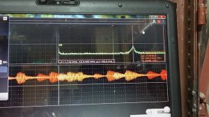 Спектр сигнала тесла качера 1.7 МГц с импульсной АМ 1-30 кГц. Боковые полосы