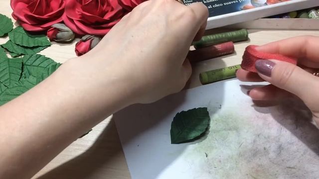 МК Роза кустовая без молда. Цветок, бутон, листья, стебель, сборка. смотреть онлайн