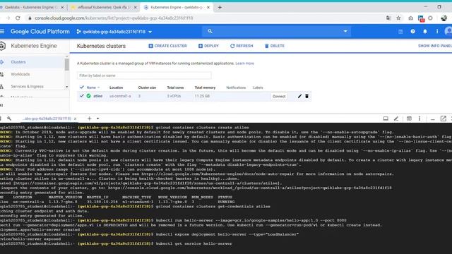 Lab | Kubernetes Engine: Qwik Start - Google Cloud Platform смотреть онлайн
