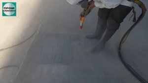 Очистка брусчатки от цементного раствора после стройки, методом "мягкого" бластинга