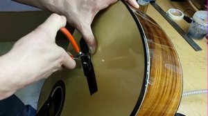 Подклейка подставки гитары