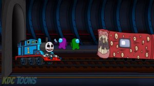 Train Eater & Cursed Thomas The Train & Among Us & Extra Slide - Coffin Dance Meme Cover