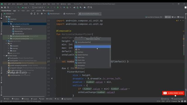 How to Make Number Picker in Jetpack Compose | Android | Kotlin | Make it Easy