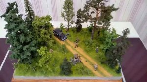 диорама "случай в лесу".Масштаб 1/35.