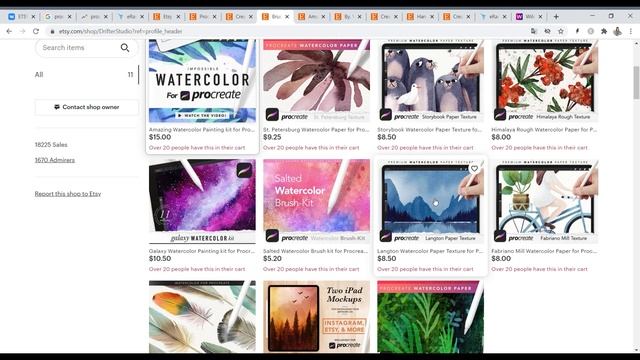 Etsy тренды 2021 - Цифровой товар на Etsy: как зарабатывать по 5000$ в месяц на кистях для Procreat смотреть онлайн